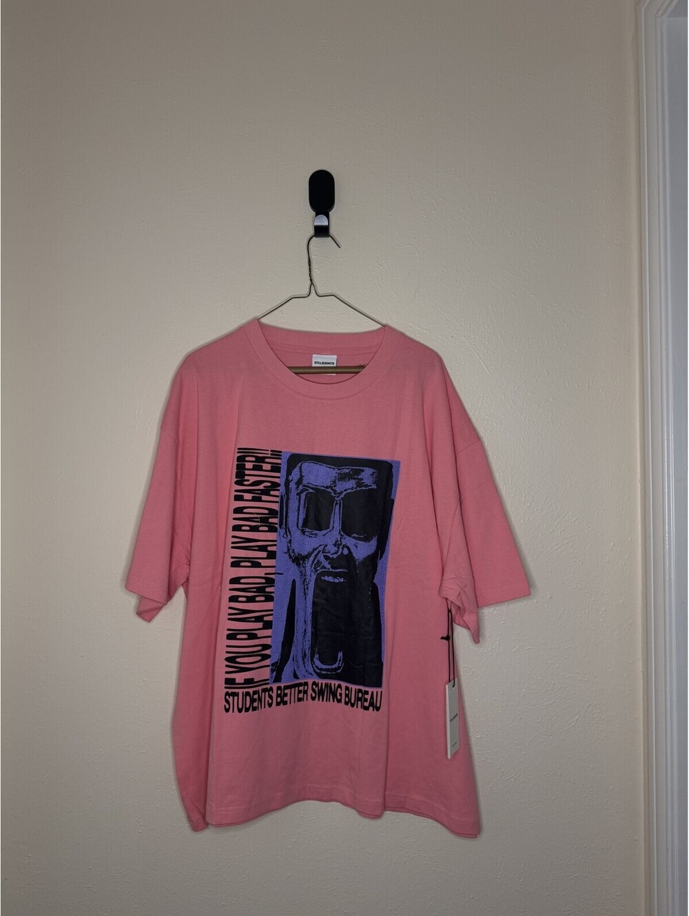 STUDENTS Men's Pink 100% Cotton Graphic T-Shirt XL - New with Tags